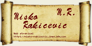 Miško Rakićević vizit kartica